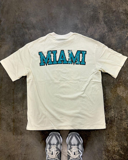 HalfPeak Lifting Club Oversized Vintage Miami Tee