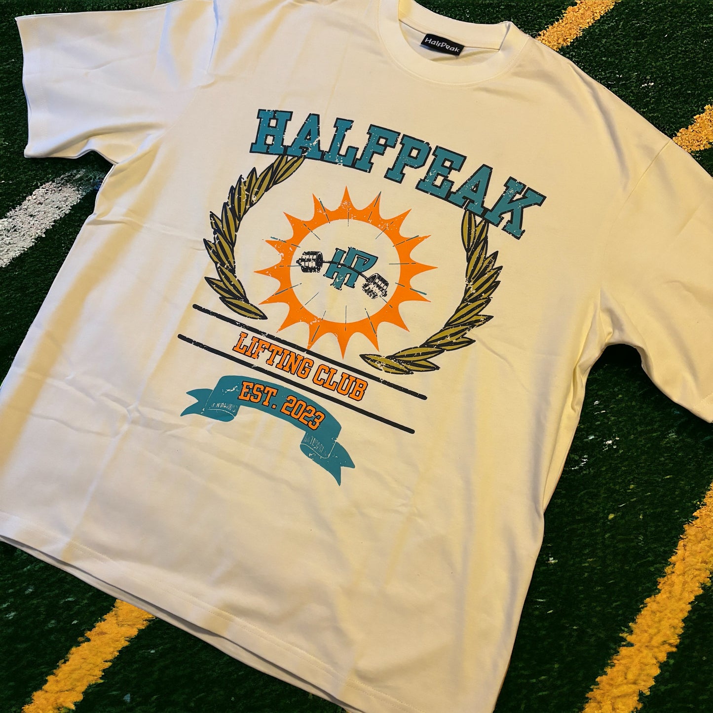 HalfPeak Lifting Club Oversized Vintage Miami Tee