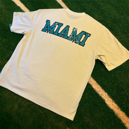 HalfPeak Lifting Club Oversized Vintage Miami Tee